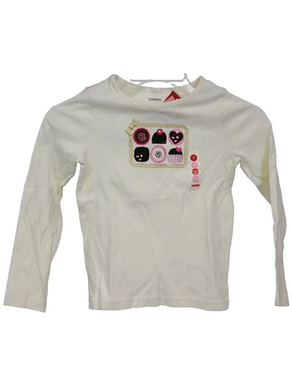 2008 Gymboree Sweeter Than Chocolate Box of Bonbon Shirt White L/S Ribbon